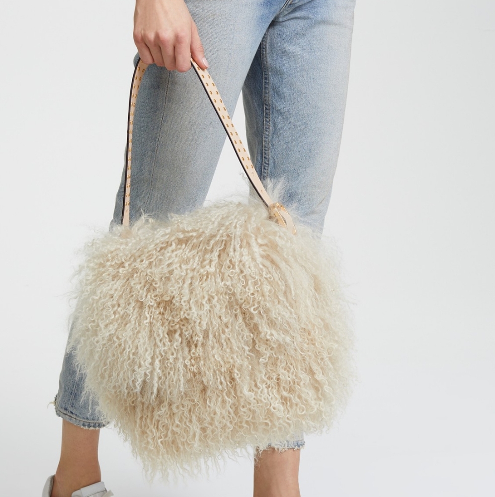 Tory Burch Sawyer Fur Shoulder Bag